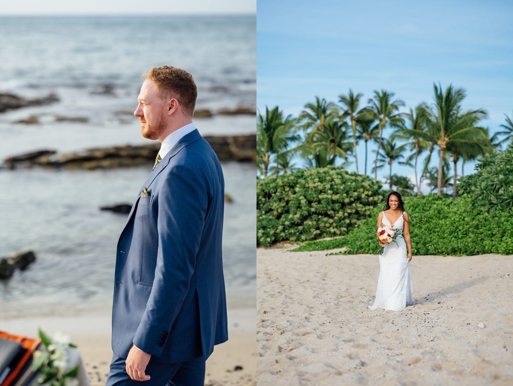 bride and groom during their Hawaii elopement