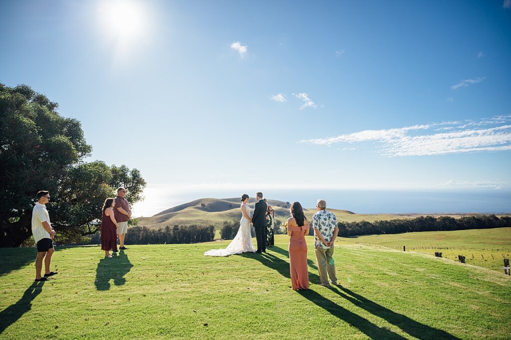 stunning views of the wedding at Kahua Ranch